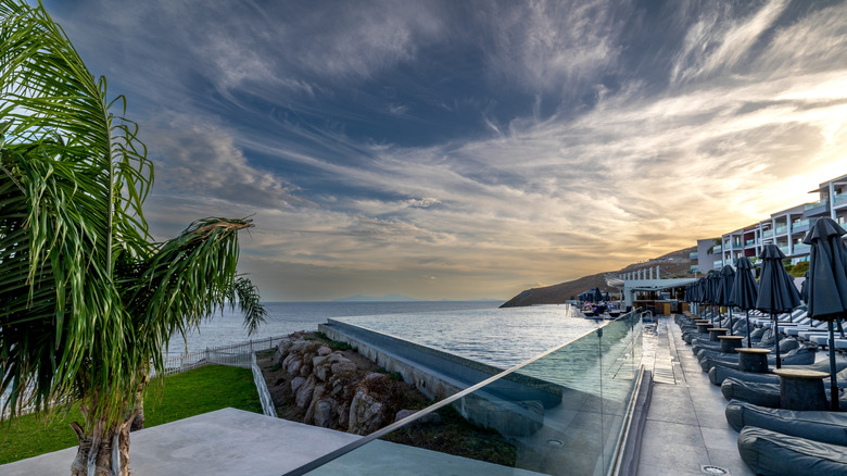 Infinity pool at resort on Kos, Greece