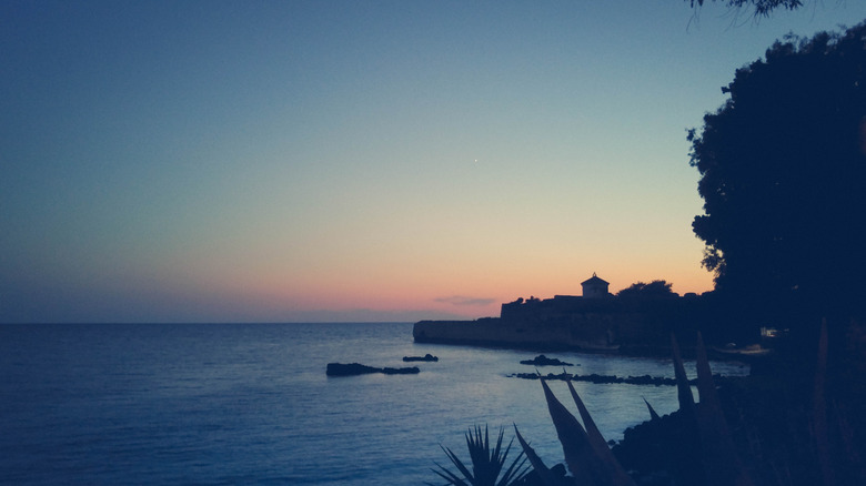 Sunset over Kiani Beach in northern Crete