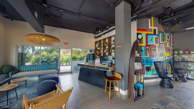 The vibrant lobby at Locale