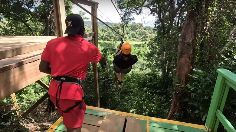 Zipline at Gumbalimba Park, Honduras