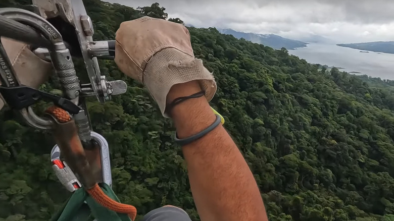 Rider on Sky Adventures Zipline