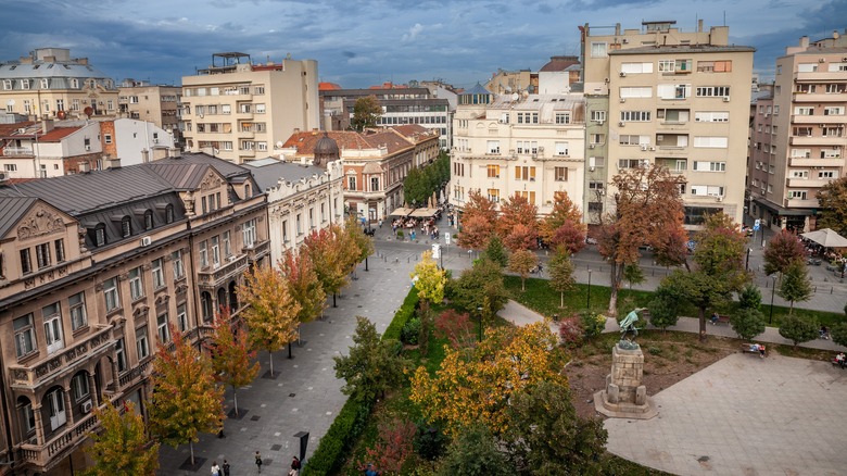 Aerial view of Stari Grad Belgrade