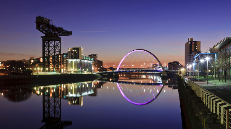 The Clyde Arc at sunrise, Glasgow