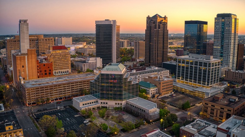 Birmingham sunset view