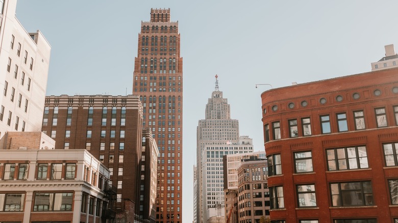 Downtown Detroit buildings