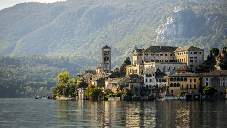 buildings on Lake Orta