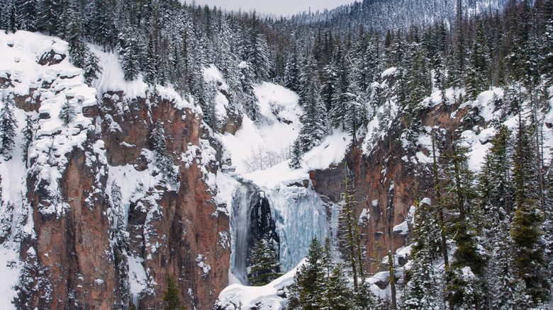 Clear Creek Falls Overlook winter