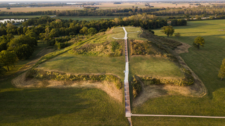 Aerial view of Monks Mound