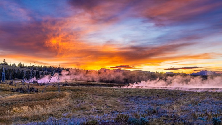 yellowstone national park sunrise