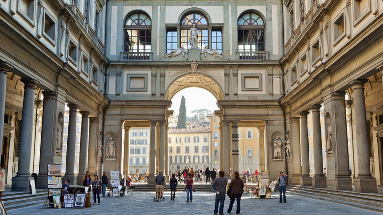 an Italian square in Florence