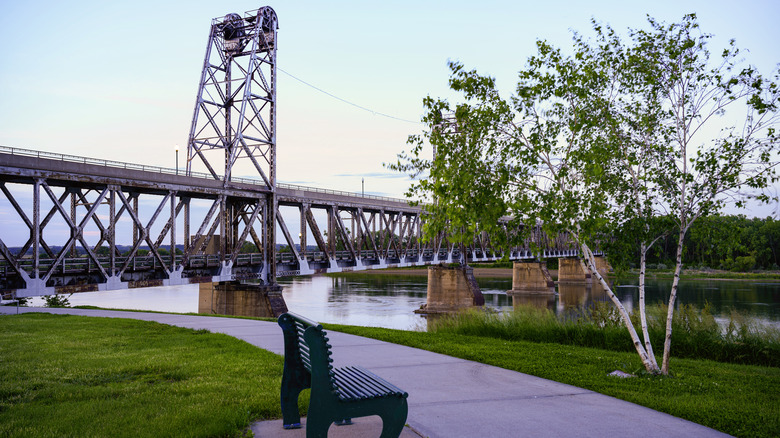 The Meridian Bridge in Yankton in South Dakota