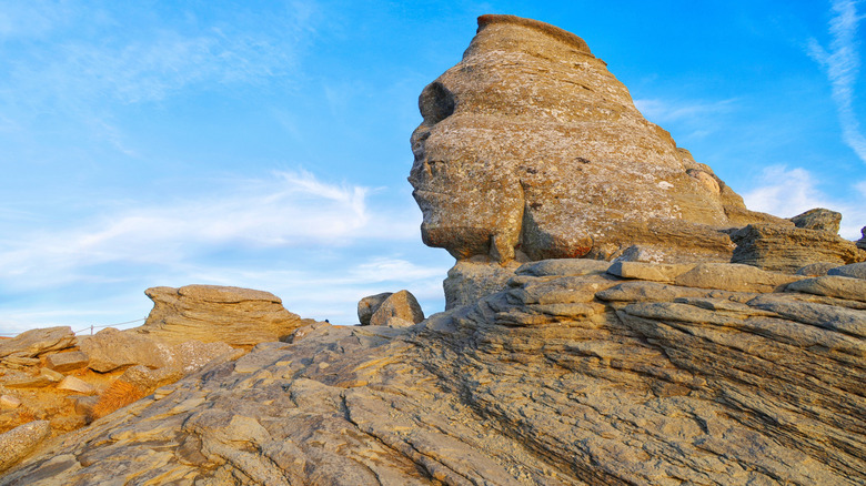 The Sphinx of the Bucegi Mountains in Romania