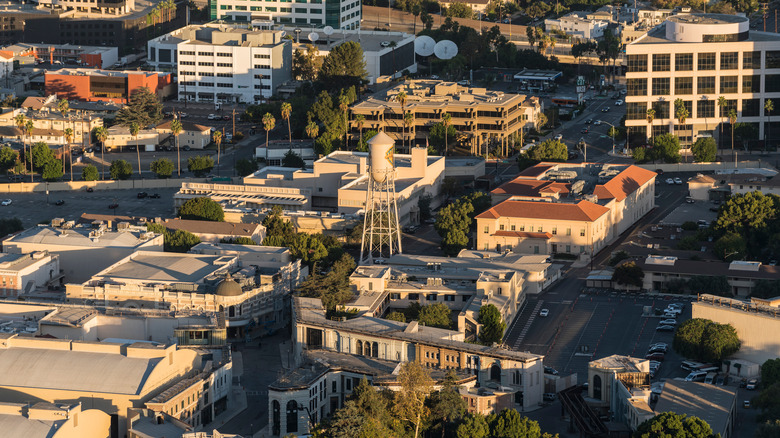 Aerial view of Burbank, California