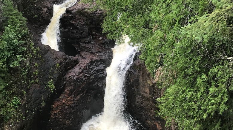 Devil's Kettle waterfall from above