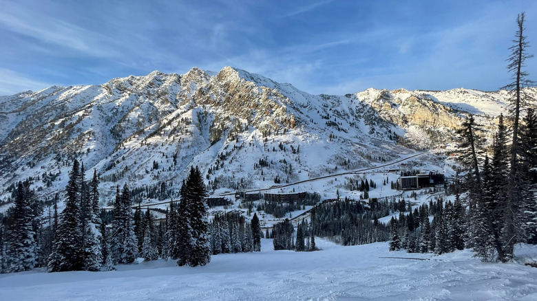 The view for those skiing at Snowbird Ski Resort in Alta, Utah