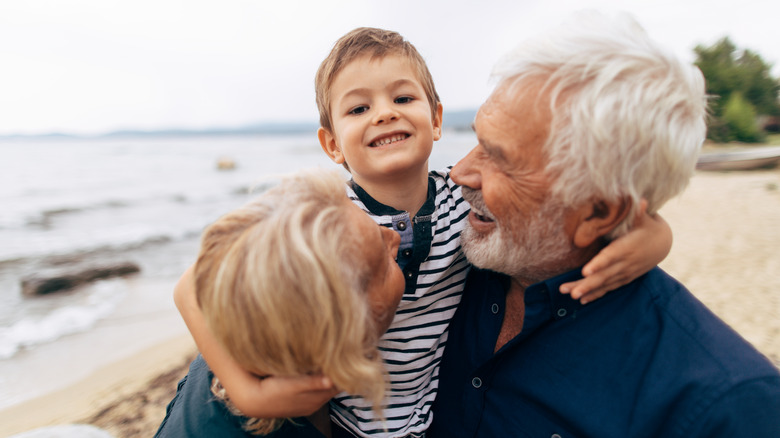 Kid on vacation with grandparents