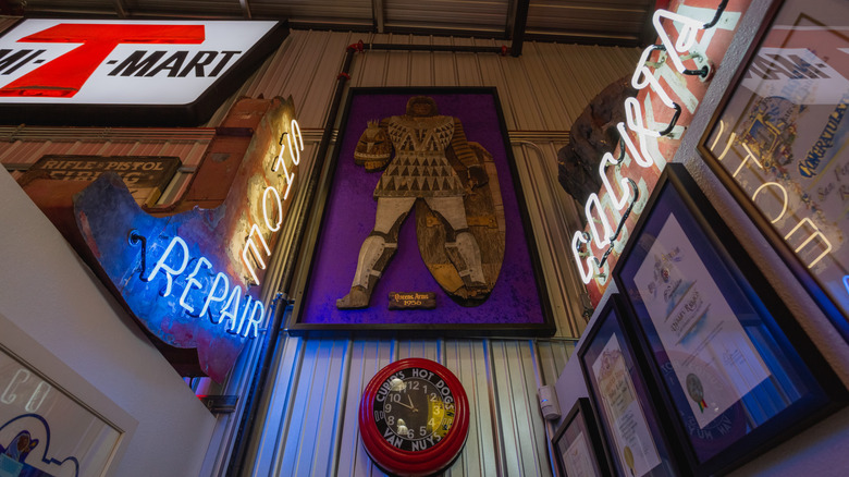 Neon signs on display at the Valley Relics Museum