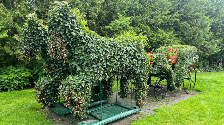 Horse shrubbery on Mackinac Island