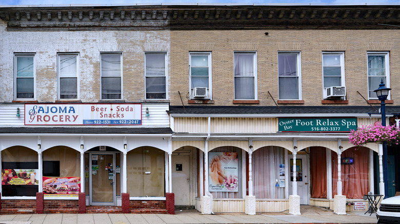 Oyster Bay downtown storefronts