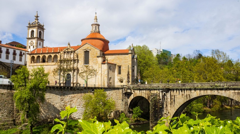 São Gonçalo Church and Ponte de São Gonçalo in Amarante, Portugal