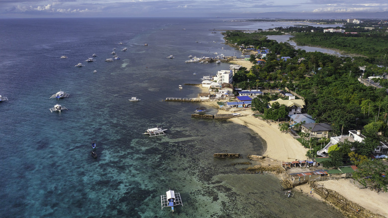 Ariel view of Mactan, close to Cebu City, Philippines