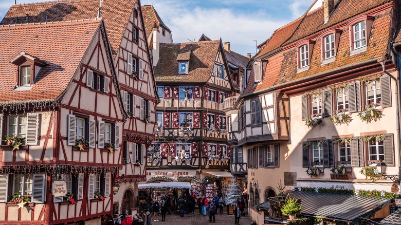 A street view of Colmar in Alsace, France