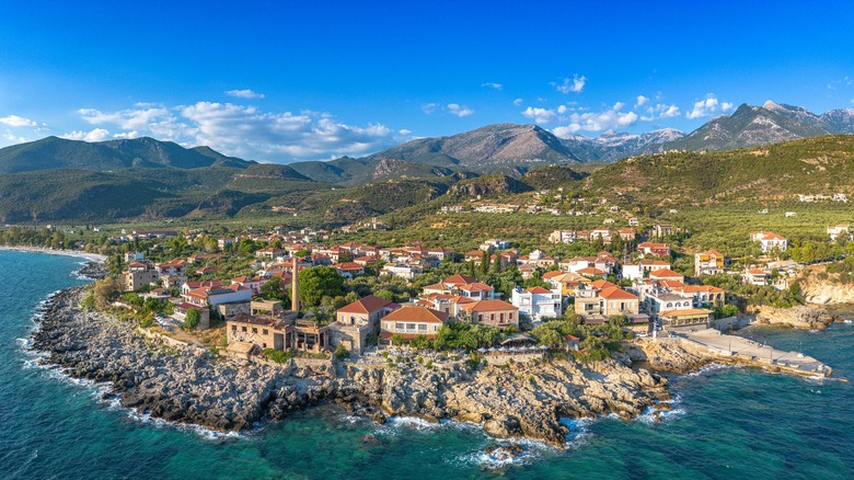 Small village in Greece on water