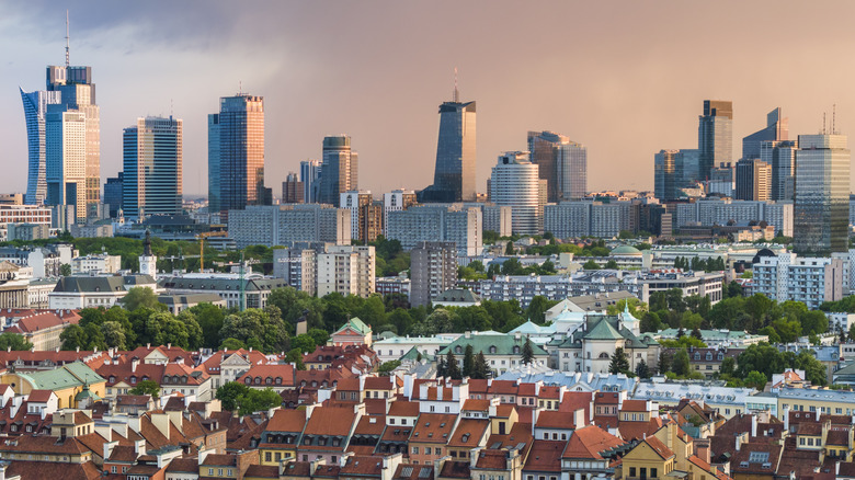 Warsaw Old Town and Business District