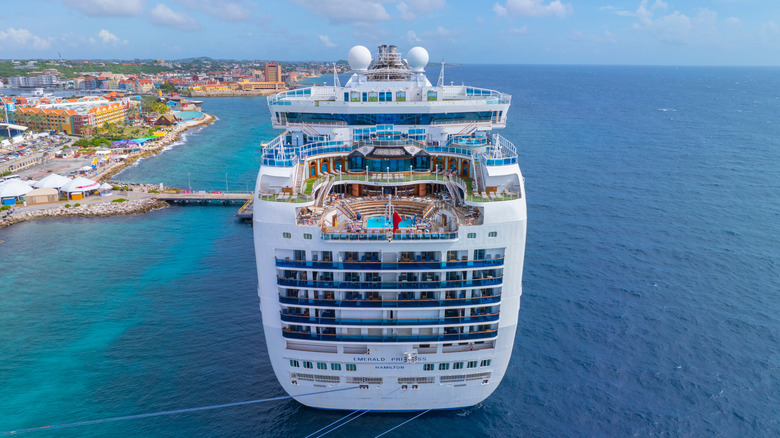 Cruise ship in a harbor