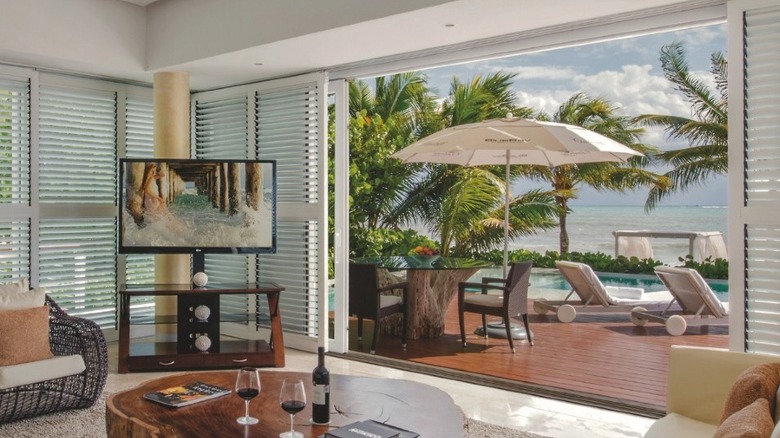 A hotel room at Blue Diamond Luxury Boutique Hotel in Mexico's Riviera Maya