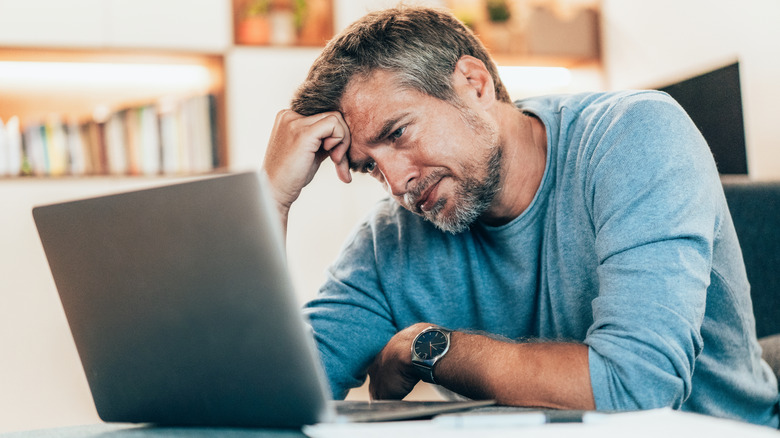 A man frustrated that his passport application has been delayed