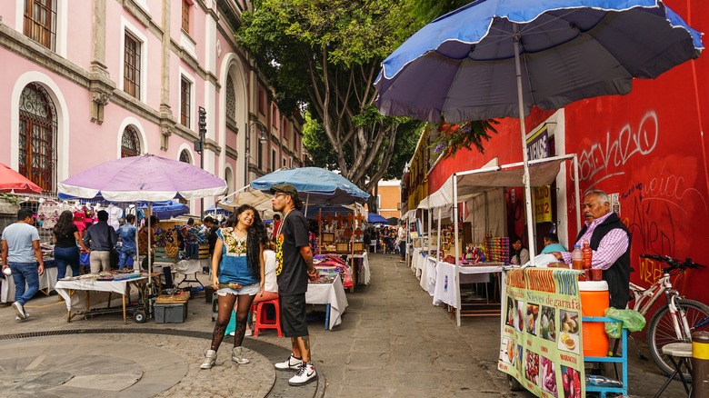 street market in Puebla