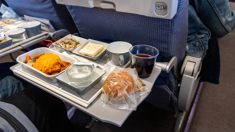 An airplane meal