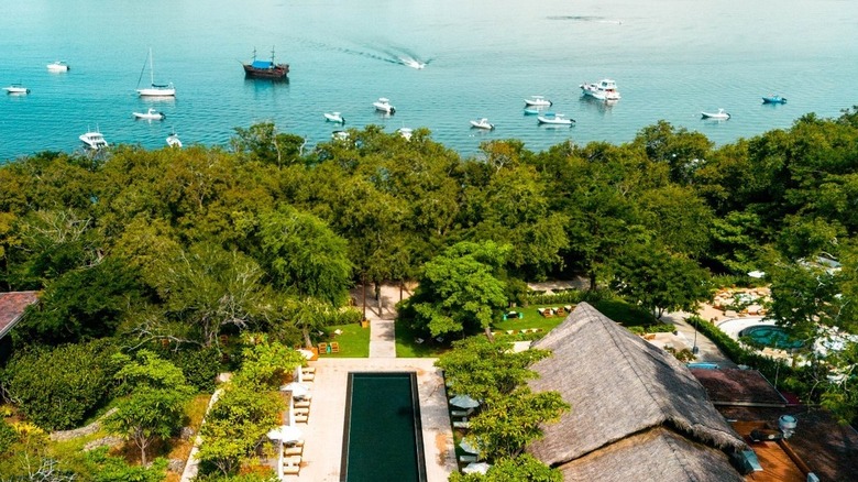 Aerial view of El Mangroove hotel in Costa Rica