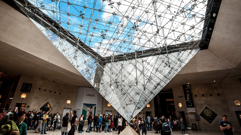 Inverted pyramid at Louvre museum, Paris