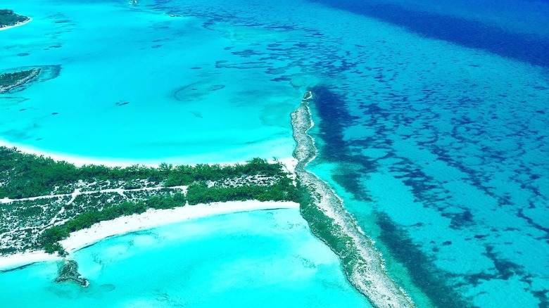 Whale's Tail area of Norman's Cay, Bahamas