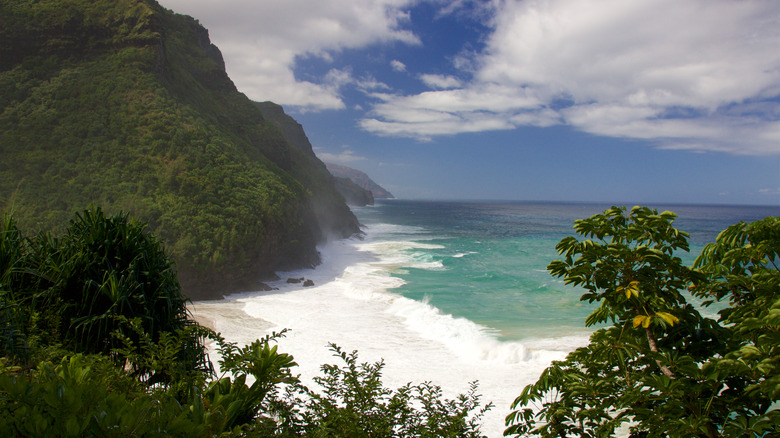 Beautiful view of Nā Pali coastline