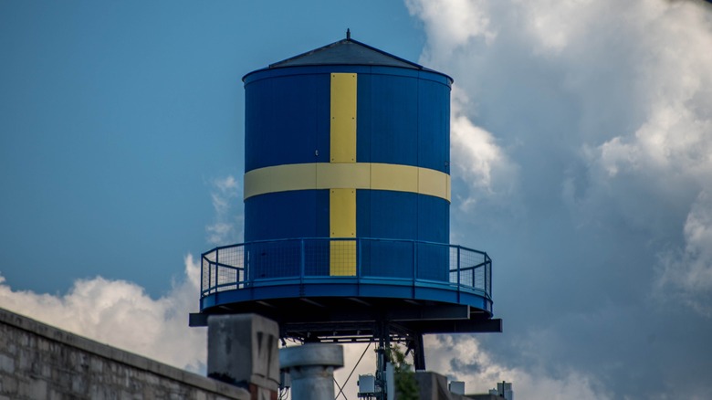 The Swedish Flag Water Tower in Andersonville