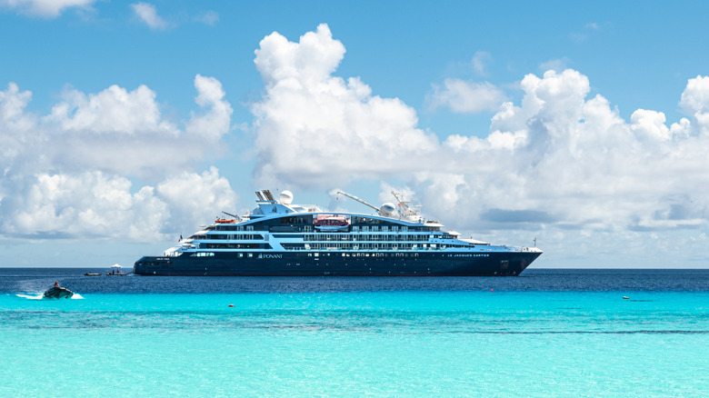 Ponant's La Jacques Cartier in the Seychelles