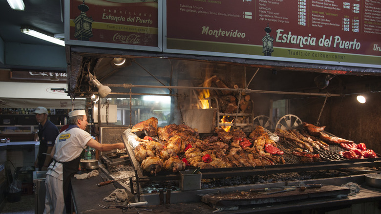 The grill at Estancia del Puerto in Montevideo, Uruguay