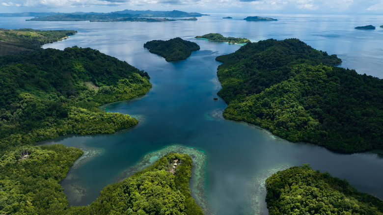 Solomon Islands aerial landscape