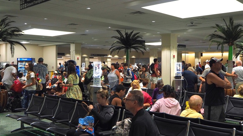 a crowded gate at St. Pete-Clearwater International