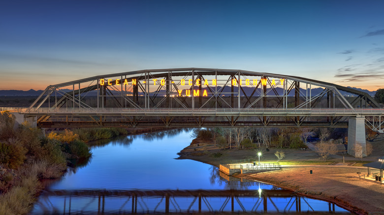 A bridge crossing the Colorado River in Yuma