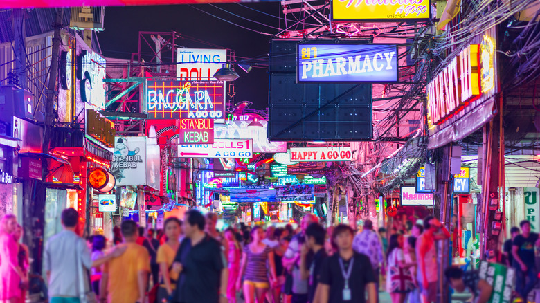 People walking in Pattaya City