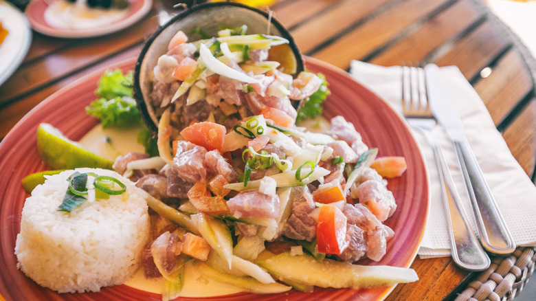 Traditional food in Bora Bora