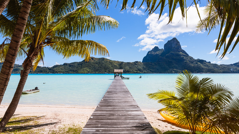 Jetty at Bora Bora lagoon