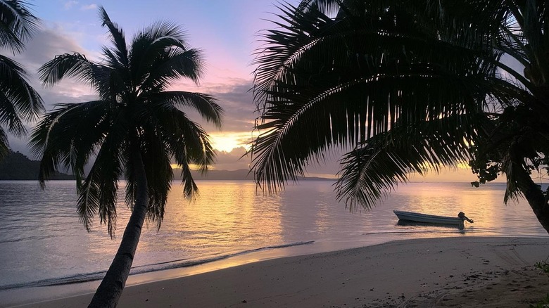 Sunset on Matangi Private Island