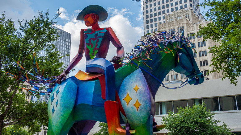 Cowboy statue in Austin, Texas