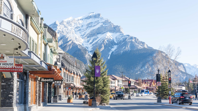 The city center of Banff, Canada