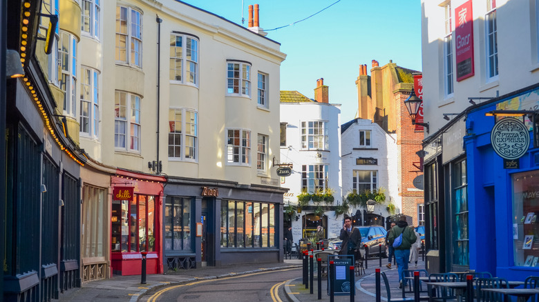 The Lanes shopping district in Brighton, England